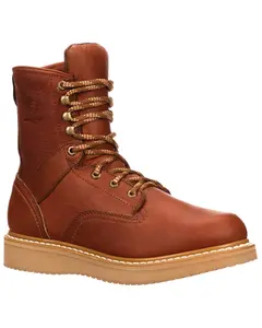 Georgia Boot Men's 8" Barracuda Gold Wedge Work Soft Toe - G8152