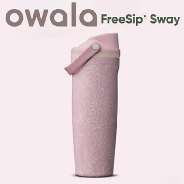Owala FreeSip Sway 30oz Coastal Bohemian Insulated Water Bottle – Leak-Proof Stainless Steel Tumbler, BPA-Free Travel Cup