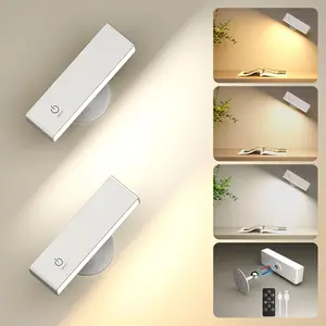 Wall Lights LED Wall Lamp Night Living Room USB Port Rechargeable Battery-Powered Light With Adiustable Brightness Home Decor Lighting Fixture And Modern Mood Lighting Plug-Free Lighting Closet Light Wireless