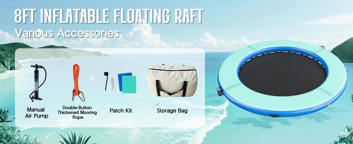 AMERLIFE Hexagon/Circle/Triangle 8FT/10FT/12FT Inflatable Water Hammock for Adults, Floating Raft Dock Platform with Mesh, Heavy Duty Water Float Dock for Lake Beach Party AMERLIFE Hexagon/Circle/Triangle 8FT/10FT/12FT Inflatable Water Hammock for Adults, Floating Raft Dock Platform with Mesh, Heavy Duty Water Float Dock for Lake Beach Party