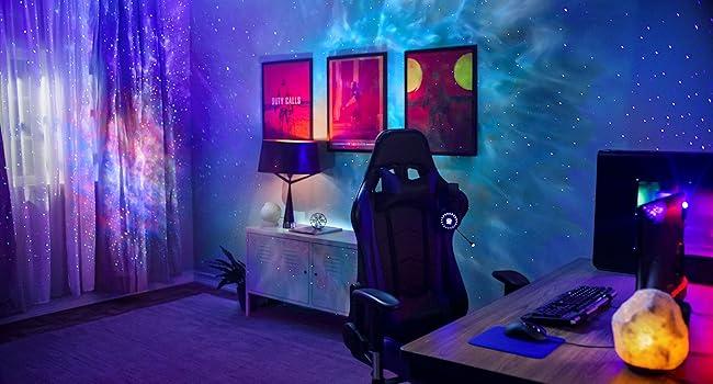 Sky Lite Evolve - Cloud Galaxy Projector Light with LED Nebula Lighting and Ocean Lamp, Wave lamp, WiFi App for Bedroom lights, Meditation, Relaxation, Gaming Room, Home Theater, and Bedroom Night Light Gift (Nebula Cloud Only)