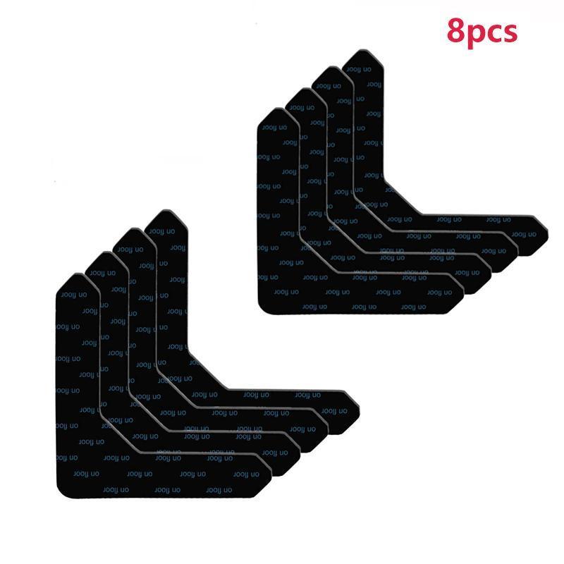 Non-slip Carpet Stickers, 8pcs/set Non-slip Area Rug Sticker, Prevent Rugs from Moving and Rolling Edges, Suitable for Living Room Dining Room Bathroom Rugs
