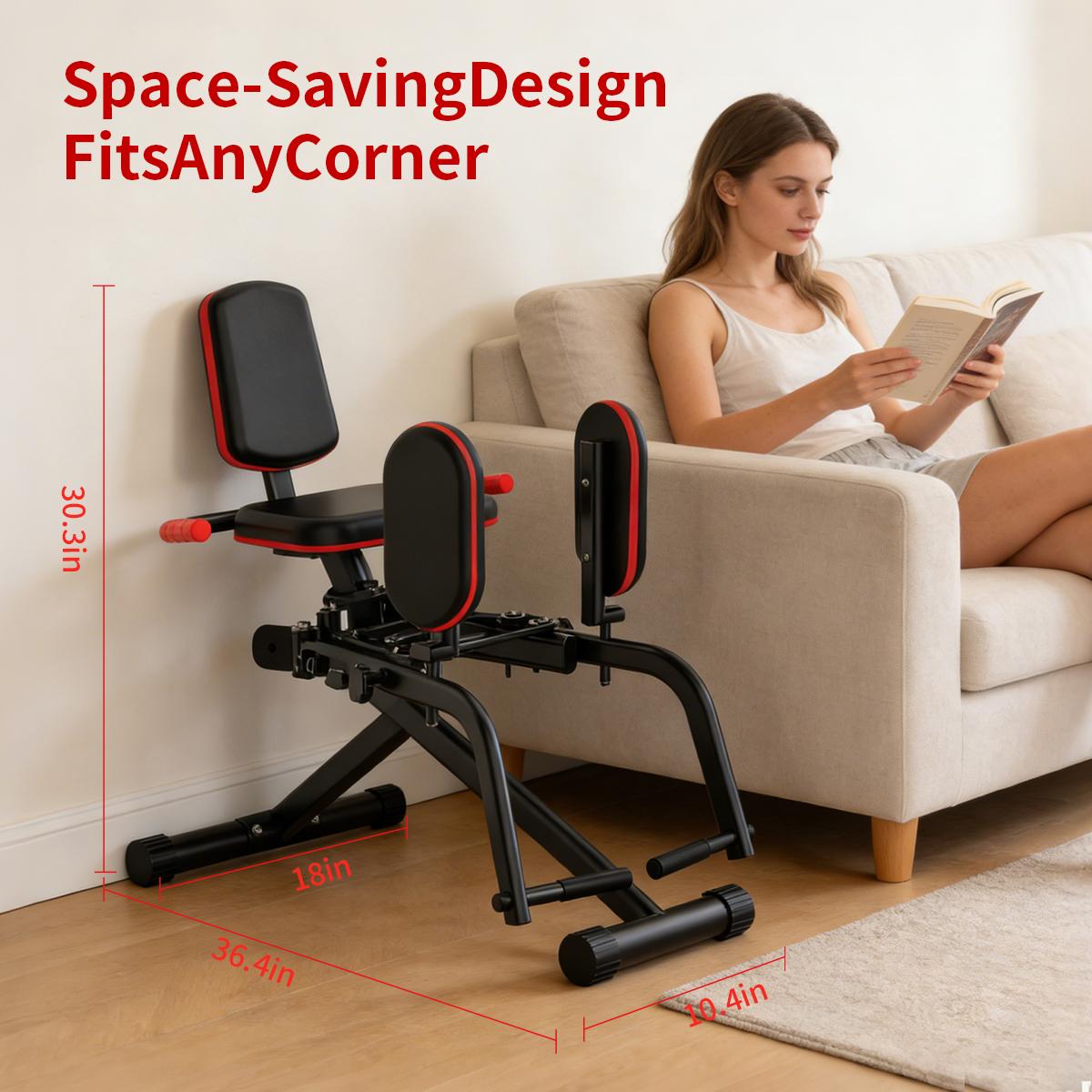 2-In-1 Glutes Abductor & Adductor Machine for Home Gym - Adjustable Glute Trainer for Hip Sculpting & Inner Outer Thigh Workout, Adjustable Glute Trainer, Thigh Workout Equipment For Hip Sculpting & Butt Lifting Leg Workout Machine For Home Gym