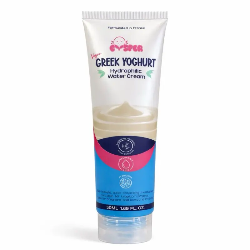 CVSPER HealRepair Greek Yoghurt Hydrophilic Water Cream 50ml – Vegan Lightweight Moisturizer with Hyaluronic Acid, Probiotics & Centella, Fast-Absorbing Hydration for All Skin Types