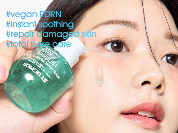 [SOME BY MI] PDRN Spirulina Soothing Repair Serum 1.69oz, 50ml - Vegan PDRN Serum - Anti-Redness & Pore-tightening - Korean Skin care