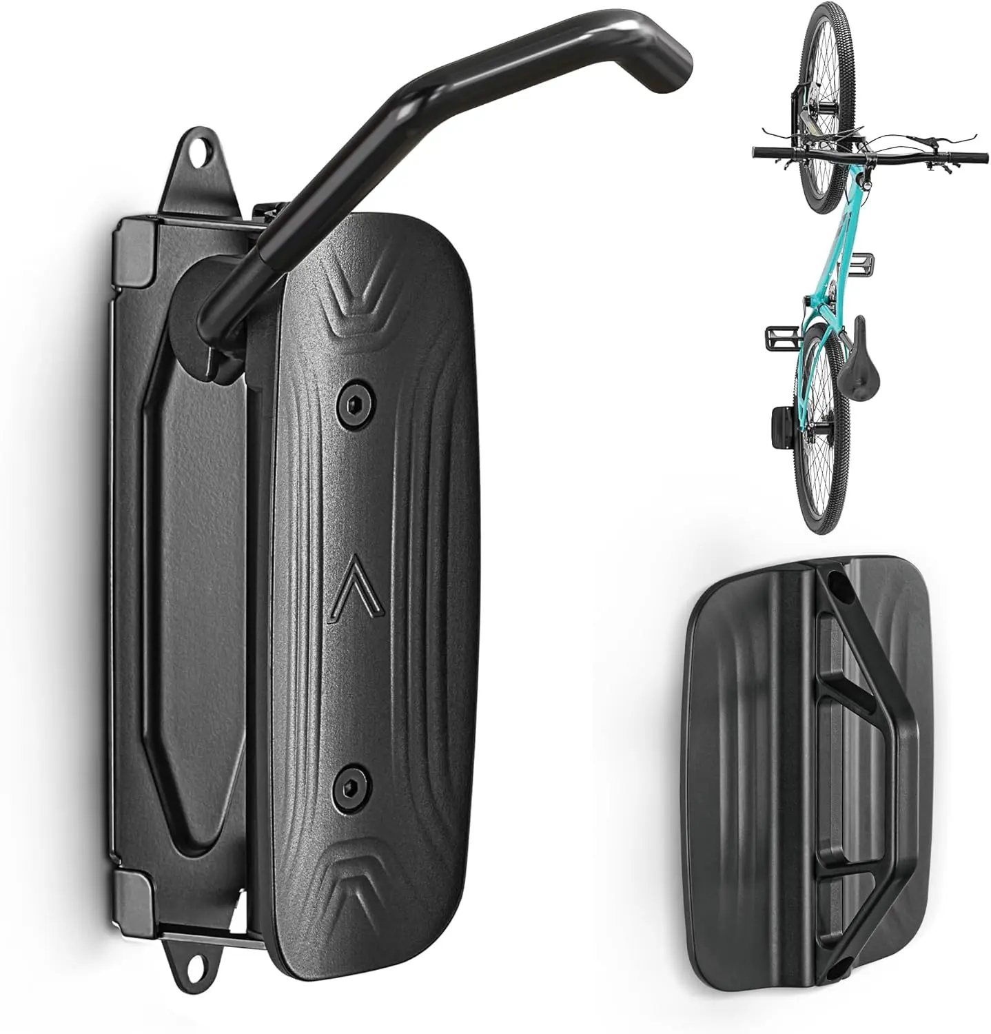 monTEK Swivel Bike Wall Mount, Bike Hangers for Garage, Space-Saving Vertical Bike Rack, Sturdy Bike Storage Rack Holds Up to 66lbs, Easy to Install, Black,back to school,back to school haul
