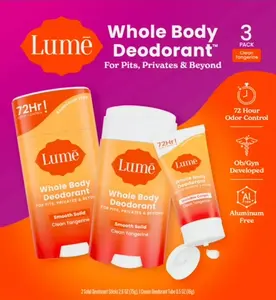 Lume Whole Body Solid Deodorant Stick & Mini Cream Set