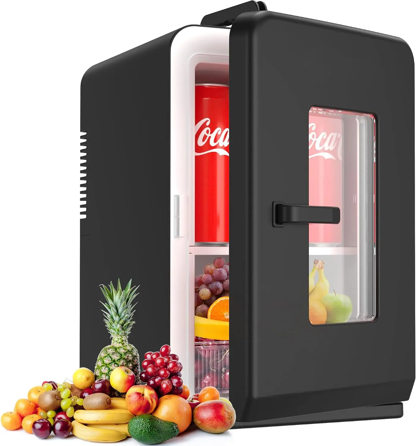15L Portable Mini Fridge - Thermoelectric Cooler & Warmer with AC/DC Power for Bedroom, Office, Skincare, Drinks, Food, Cosmetics (Household Appliance)