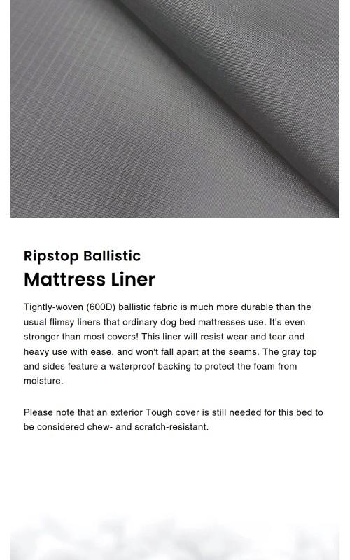 Tough Ripstop™ Rectangle Pillow Dog Bed Mattress