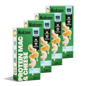 Kaizen High Protein, Low Carb White Cheddar Mac & Cheese - 24g Protein, 9g Net Carbs, Gluten Free, Keto Friendly
