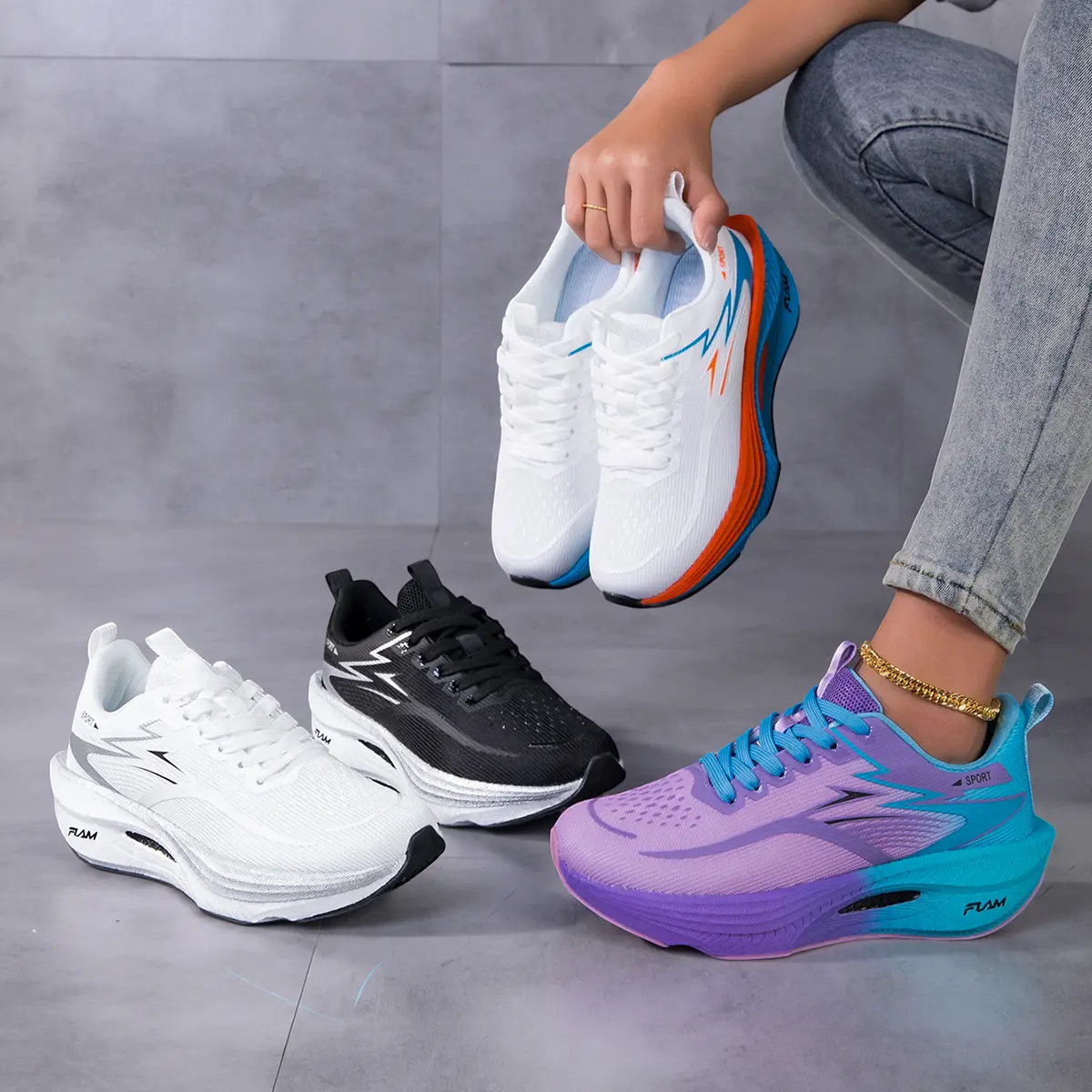 Women's Breathable Running Sneakers, Mesh Upper Anti-slip Durable Women's Running Shoes For Womens, Suitable For All Seasons. Gradient Color Lightweight Walking Shoes, Comfortable Low-top Outdoor Women's Casual Sports Shoes For Womens