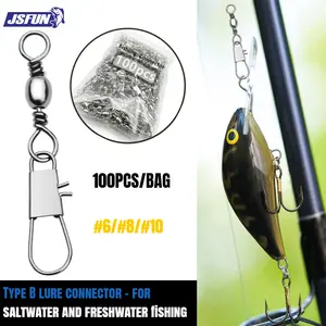 Heavy-duty Fishing Swivel Ring, 100pcs/pack Lure Connector, Premium Tackle Accessories for Secure Fishing Connections, Ideal for All Techniques