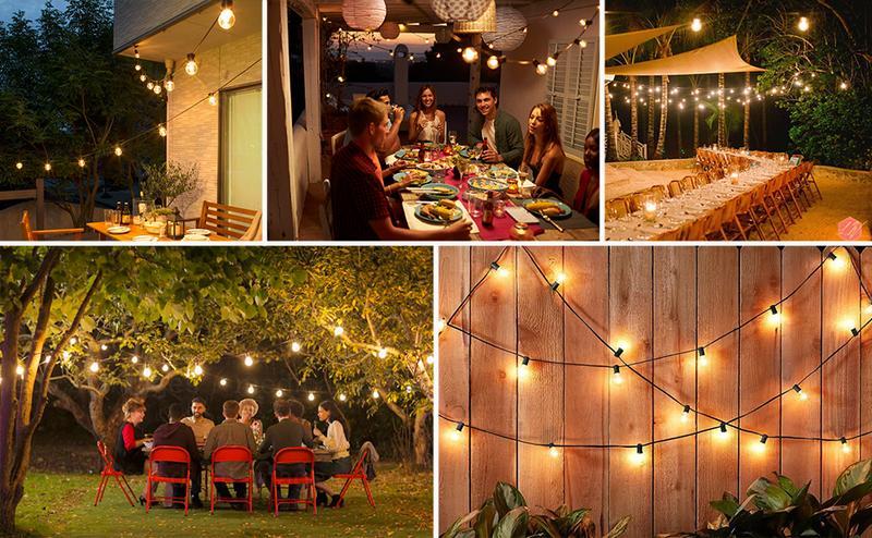 100Ft Solar String Lights Outdoor, Waterproof String Lights with Remote, LED Solar Lights String with Shatterproof Bulbs, Dimmable Solar Patio String Lights for Cafe Bistro Party