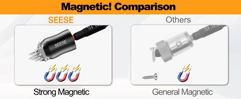 SEESE 2PCS Strong Magnetic Screw Ring, 1/4 Inch 6.35mm Universal Magnetic Screw Ring Bit, Suitable for Hex Screwdriver and Electric Batch Head