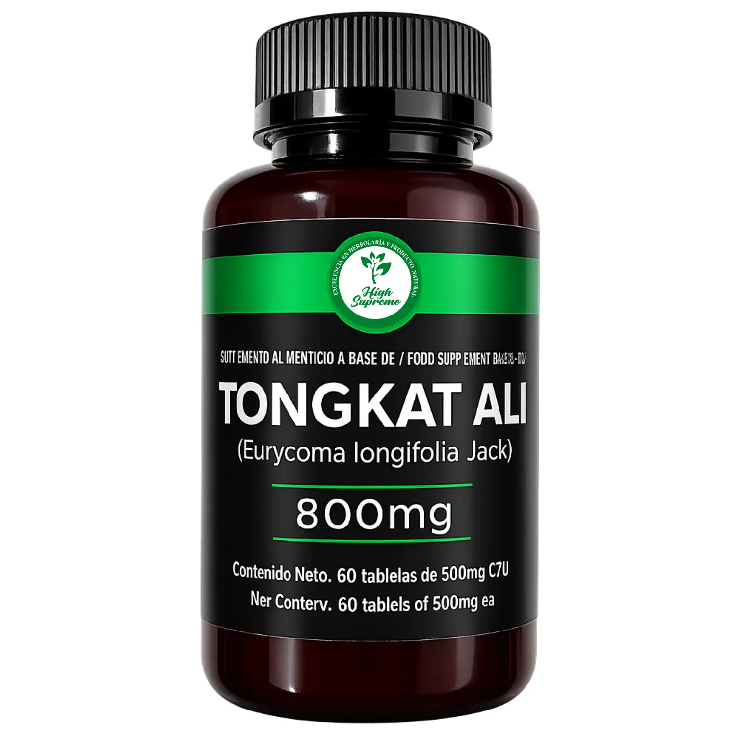 High Supreme Tongkat Ali Root Extract (Eurycoma longifolia Jack) 800mg – 60 Tablets – Extra Strength Herbal Supplement for Natural Energy, Stamina & Performance – Supports Men’s Health & Muscle Recovery – Non-GMO & Vegan