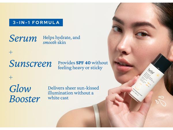 belif Dew Guard Vitamin C Glow Tint SPF 40 - Niacinamide, Hyaluronic Acid, Glow Booster + Serum + UVA/UVB Protection, Korean Tinted Moisturizer, 1.69 fl. oz