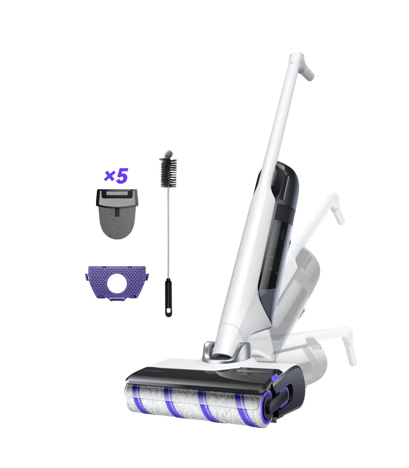 Narwal Handheld Cordless Vacuum Mop - 20000Pa Suction Wet Dry Vacuum, 176°F Self-Cleaning, Heated Drying, Disposable Waste Bag, Tangle-Free, Portable, for Hard Floors & Edge Cleaning, Easy to Use, Vacuums