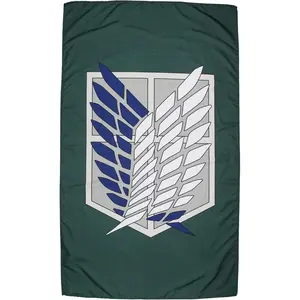 JUST FUNKY Attack On Titan Scout Regiment Logo Tapestry Wall Hanging Art 30" x 50"