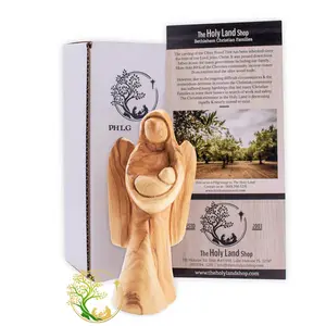 Guardian Angel holding a baby statue | Angel figurine Religious decor | Miscarry gift | Loss of baby or Miscarriage (Medium)