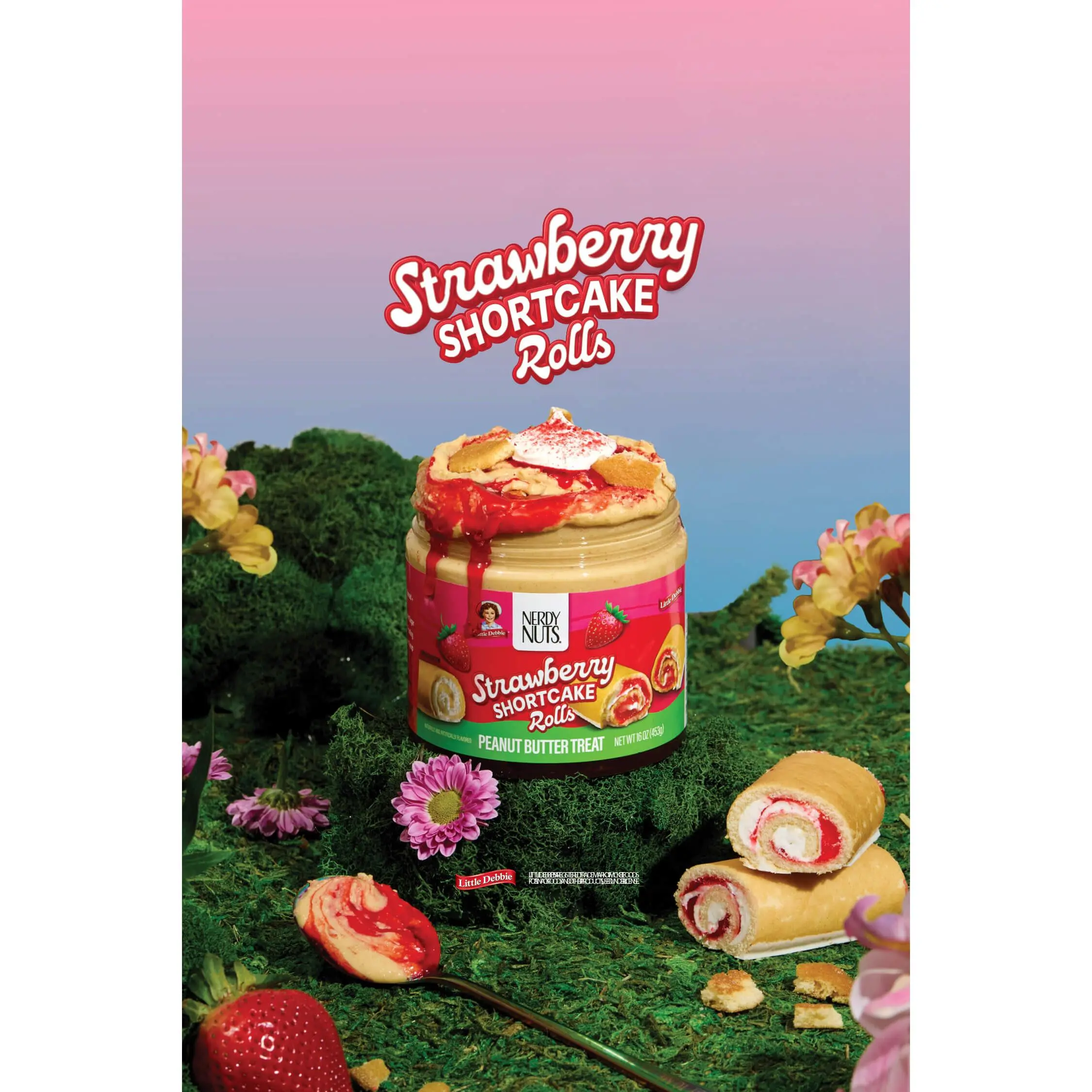 Strawberry Shortcake Roll Peanut Butter Treat