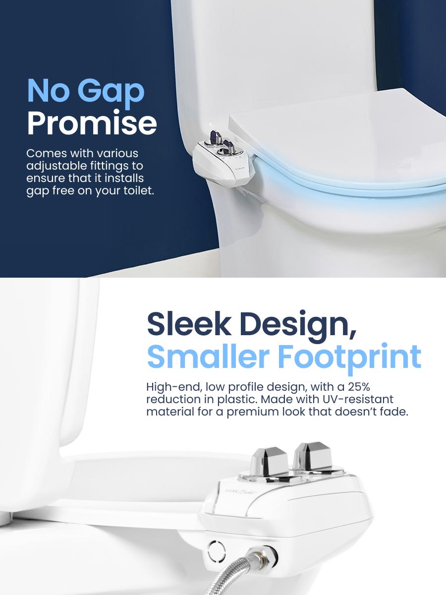 NEO 185 Plus 2-Pack Bidet Attachments, Rear and Feminine Wash, Cold Water, Easy slide in installation - No plumbing experience needed