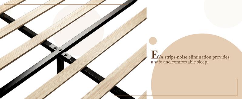 AMERLIFE 52.8" High Bed Frame with Sleigh Headboard, Modern Velvet Upholstered Platform Bed with Deep Button Tufted Headboard/Studded Trim, Queen/King Size/Unique Bedroom Furniture/Best Gift Ideas/Christmas Gifts