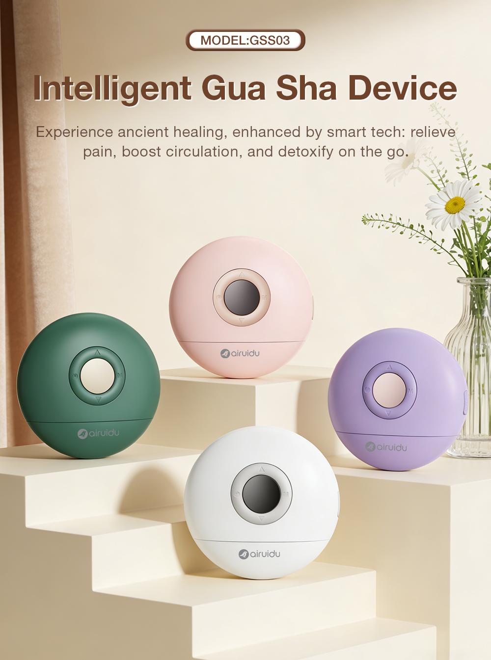 【Mother's Day】Electric Gua Sha for Face Lift & Lymphatic Drainage, 3-in-1 Heat & Vibration Massager for Snatched Jawline & Depuffing, 9-Gear Bian Stone Body Scraper for Cellulite, Neck & Back Relief, Portable Spa Gift for Her 2026