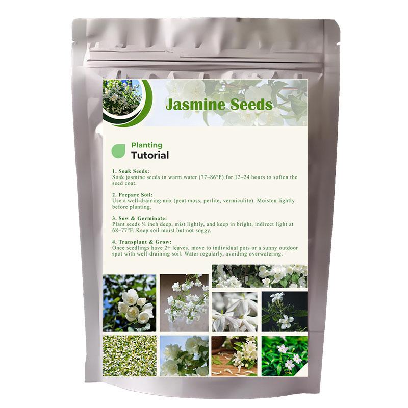 50+ Climbing Jasmine Flower Seeds Fragrant Plant for Planting Garden Home Four Seasons Evergreen Silver Jasmine Garden Balcony Climbing Flower Non-GMO