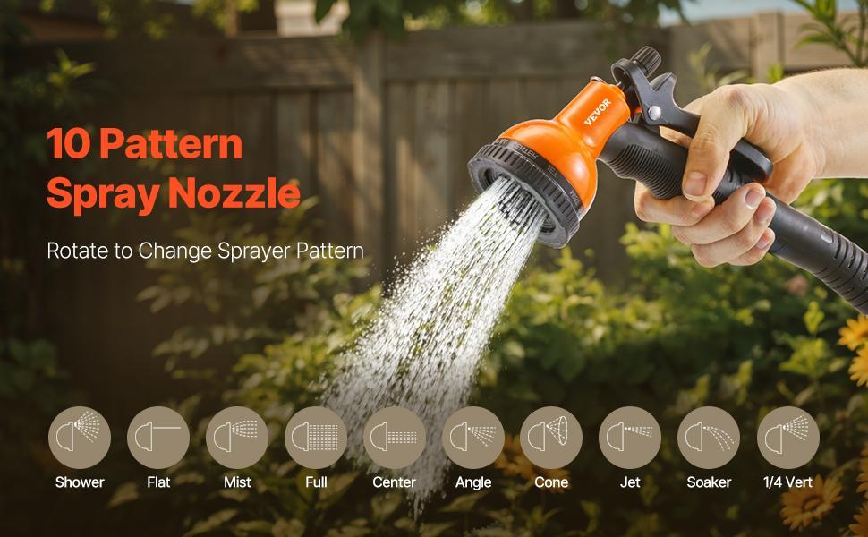 VEVOR Metal Garden Hose ,  , Max. 200 ft Rust Proof Stainless Steel Water Hose, Heavy Duty Backyard Hose with 10 Function Nozzle, No-Kink & Flexible Water Pipe, Lightweight Metal Hose for Yard, Outdoor VEVOR Super Brand Day