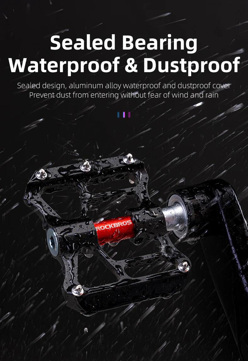 ROCKBROS CNC Aluminum Folding Bike Pedals, Quick Release, 9/16" Thread, Ultralight