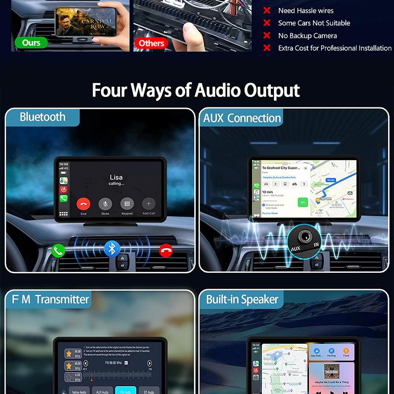 【New Year Gifts】PASLDA Apple Carplay Screen for Car, 7" HD Portable Car Stereo Touch Screen with Wireless Android Auto, Backup Camera, Car Video Player with Voice Control, Mirror Link, Bluetooth, GPS Navigation Suitable For Daily Driving And Traveling 【New Year Gifts】PASLDA Apple Carplay Screen for Car, 7" HD Portable Car Stereo Touch Screen with Wireless Android Auto, Backup Camera, Car Video Player with Voice Control, Mirror Link, Bluetooth, GPS Navigation Suitable For Daily Driving And Traveling