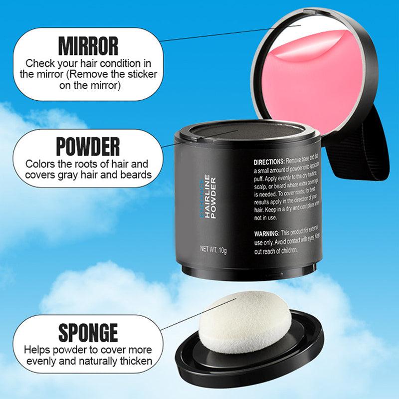 Multi-Functional Instant Concealer Hairline Powder - 10g Compact with Mirror & Sponge Applicator for Seamless Natural Finish & Waterproof Coverage#ThinningHairConcealer #GrayRootCoverUp #PostpartumHairLossFix #MenHairlineFiller #OnTheGoBeauty