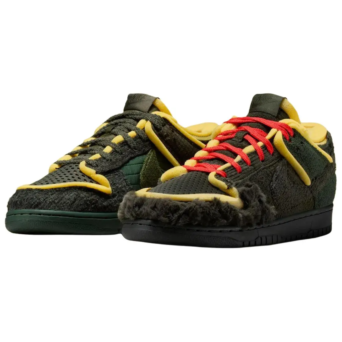 NIKE Cactus Plant Flea Market x Dunk Low Unisex Skate-Ready Streetwear Casual Sneakers - Swamp Sponge Limited Pack-Sequoia, Narrow Fit, True-to-Size, Footwear, Sports Shoes, Trainer, Flea Market Collab Shoe