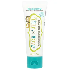 Jack n' Jill Natural Certified Toothpaste, 6 Months+, Blueberry, 1.76 oz (50 g)