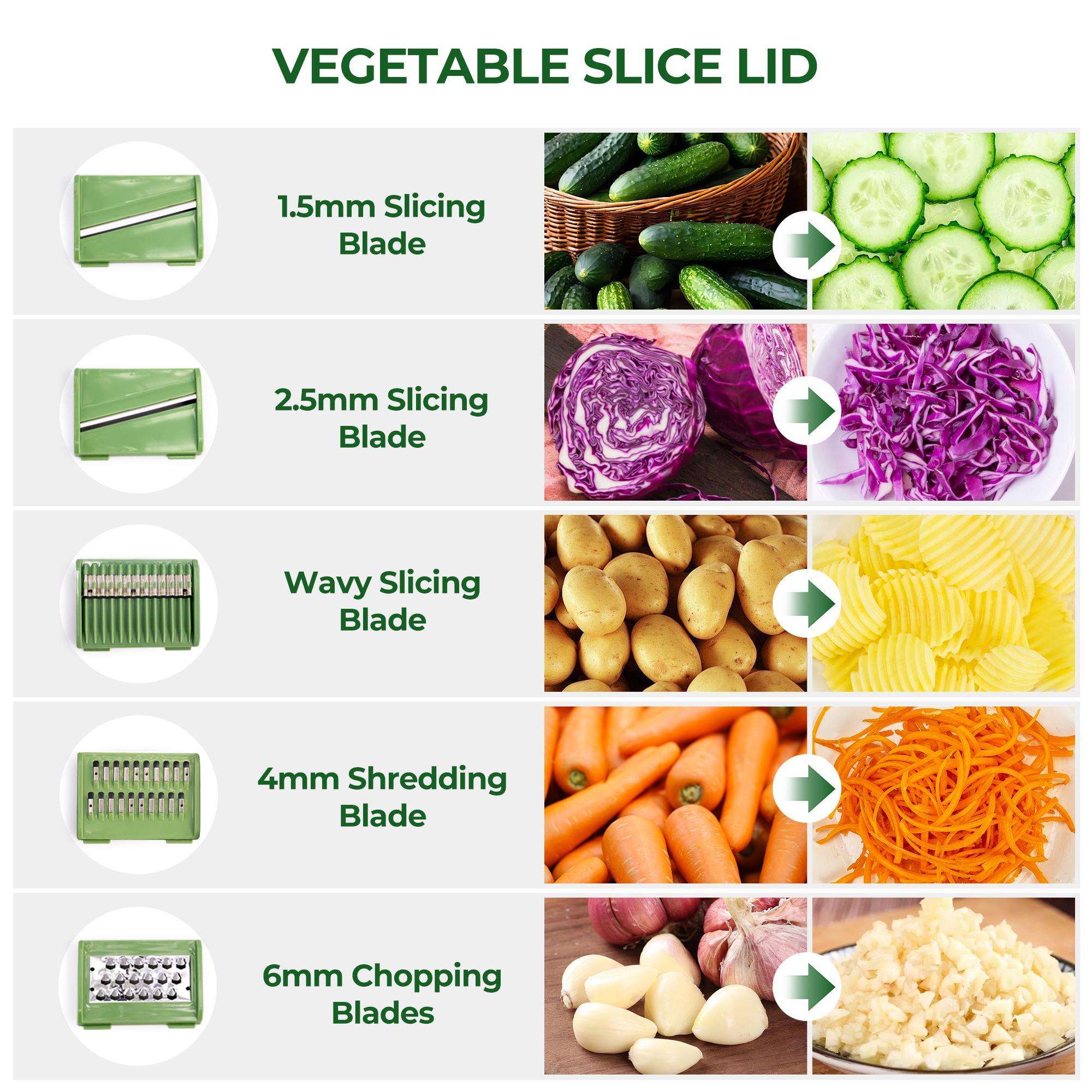 SUSTEAS 5-in-1 Salad Maker – Vegetable/Fruit Chopper with Strainer & Filter – Fast Prep Kitchen Utensil