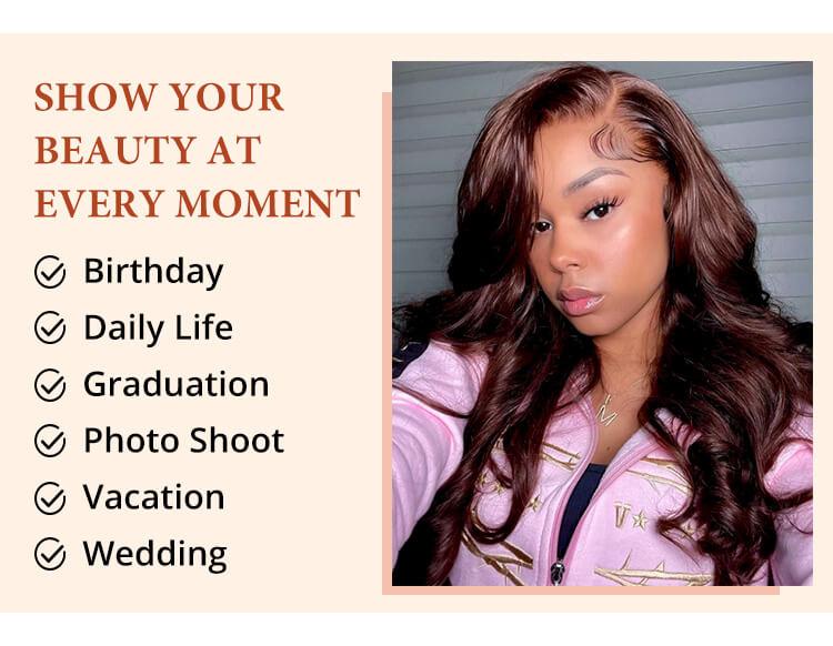 Wiggins Hair Dark Brown #4 Lace Front Wigs Straight Colored Human Hair Wigs Pre Cut Ready Go Glueless Wig 7x5 Closure Wig