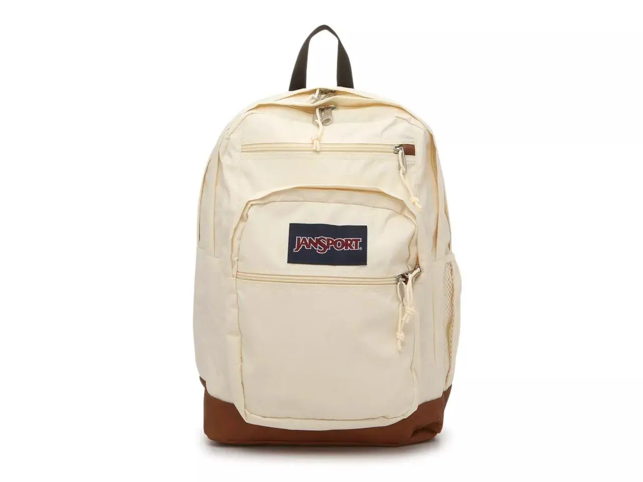 JanSport Big Student Backpack - Classic Suede Bottom, Letter Patch, 15-Inch Laptop Compartment, Large Capacity, Retro Washed, Denim Texture, Multi-Pockets, Side Water Bottle Pocket, College Look Student Daypack, School Travel