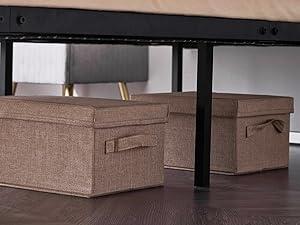 VINGLI Twin Floating Bed Frame with USB Charging Station/LED Lights, 14'' Platform Bed Frame Twin Size Heavy Duty Metal Bed, No Box Spring Needed,Black