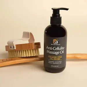 Naturals Cellulite Massage Oil 8oz-Smooth the Appearance of Cellulite-Body Care & Skin Care Massage Oil -Topical Collagen and Plant Stem Cell Body Oil to Restore Texture and Elasticity - Soothing Body Oil