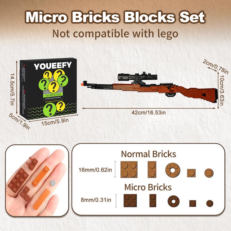 1:3 938 PCS RPG Building Blocks Bricks,DIY Model,Assembling Toys for Boys & Adults