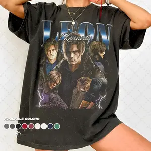 Leon Kennedy Graphic T Shirt, Resident Evil Requiem Tee