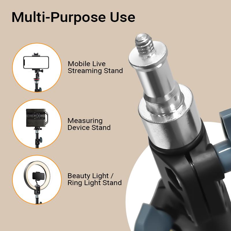 Projector Floor Stand, Folding Portable Tripod Mount for Projector, Camera & Webcam, Adjustable Height 23"–67", Supports up to 4 lb