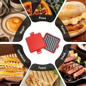 Microwave sandwich maker: quick and easy breakfast in 3 minutes. Dishwasher safe.  Toaster