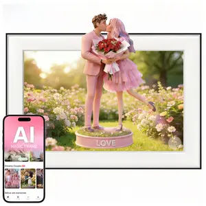 AI Magic Digital Picture Frame 10.1” 1080P Full HD Touchscreen WiFi Photo Frame with AI Photo Motion & Old Photo Restoration, Unlimited Free Cloud Storage, Instant Sharing, Smart Home Decor, Valentine’s Day Romantic Gift for Couples & Loved Ones
