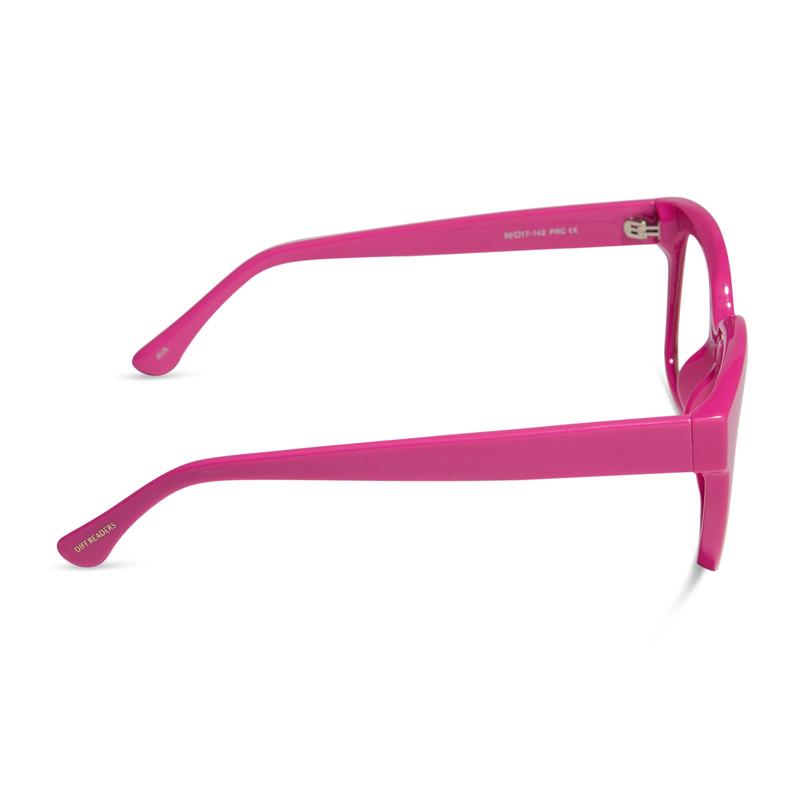 DIFF Ava Bubblegum Pink Blue Light Readers - Cute Square Chunky Lightweight Frame