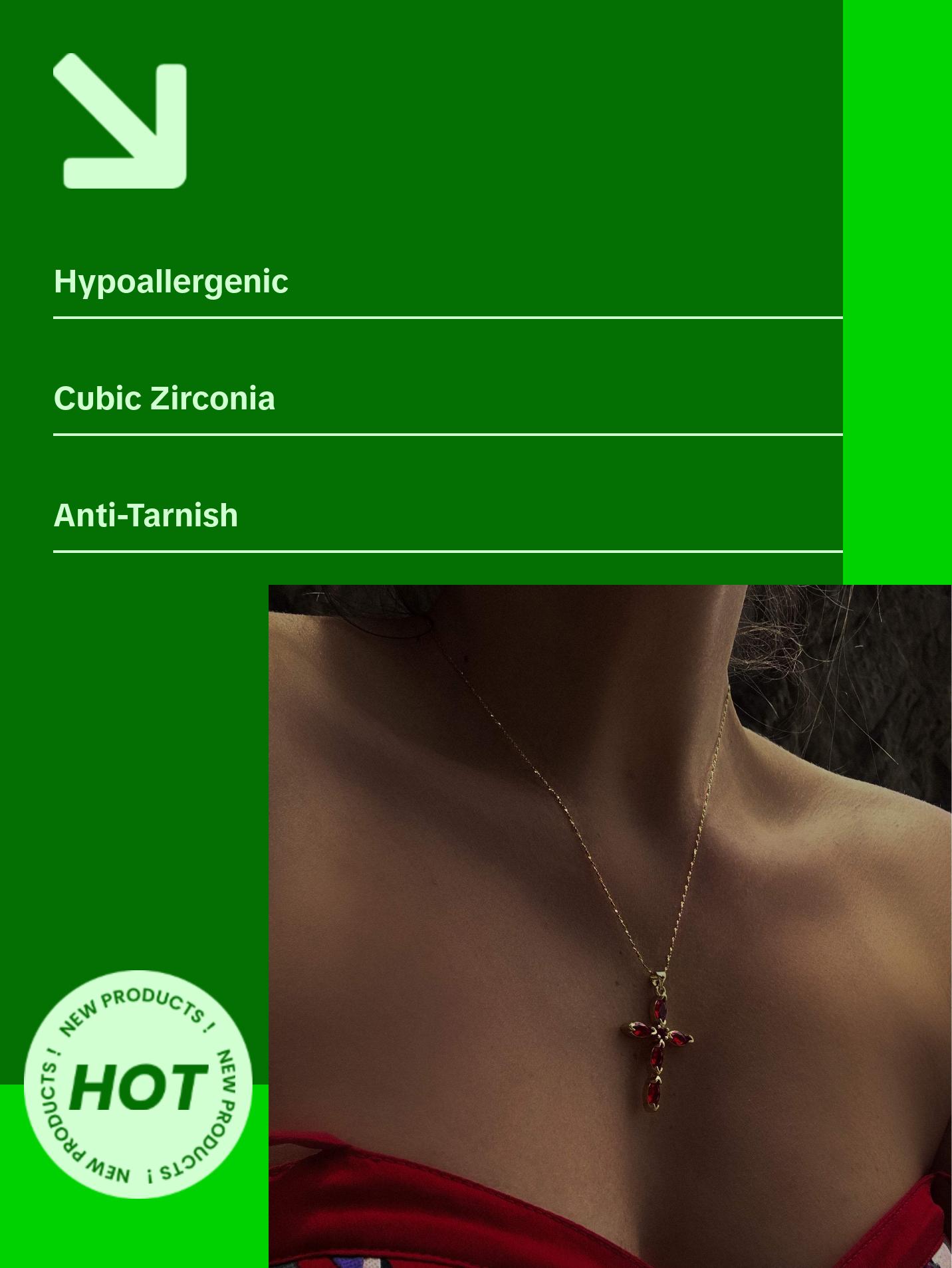 “Venice” cross necklace