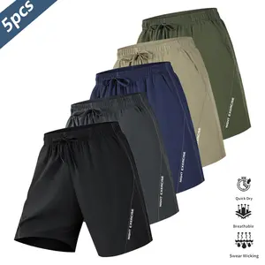 Men's Summer Quick-Dry Fashion Loose Breathable Athletic Shorts Casual Solid Color Zipper flap pocket cargo short