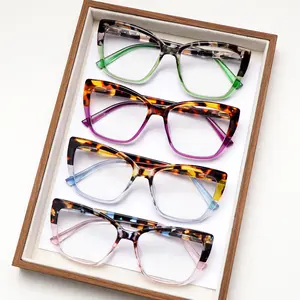 4 Pack Reading Glasses for Women Blue Light Blocking Anti Glare Oval Gradient Tortoise Spring Hinge Fashion Eyeglasses