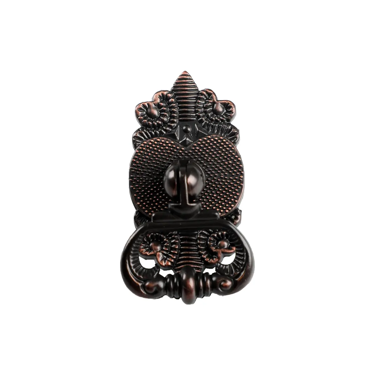 Utopia Alley HW273PLRB011 Vallia Cabinet Ring Pull Knob - Vintage Cabinet Hardware with Hand Finished Oil Rubbed Bronze, 2.6"