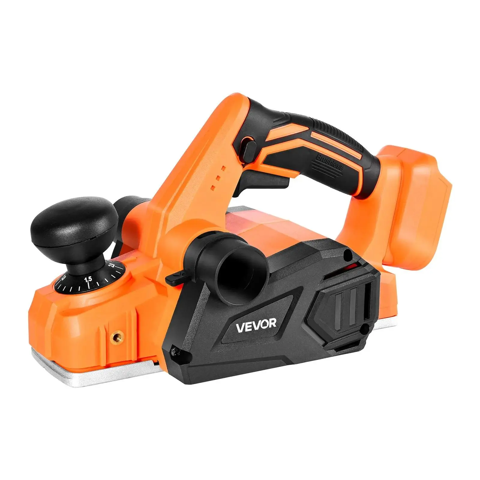 【Summerfinds】VEVOR Cordless Handheld Planer,3-1/4-Inch Cut Width15000 RPM Electric Hand Wood Planer with Brushless MotorAdjustable Cut Depth for WoodworkingCompatible with VEVOR 18V Battery (Bare Tool Only)